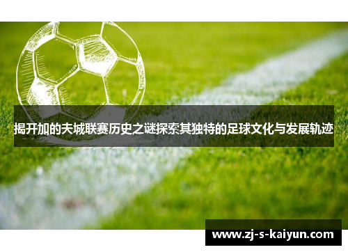 揭开加的夫城联赛历史之谜探索其独特的足球文化与发展轨迹